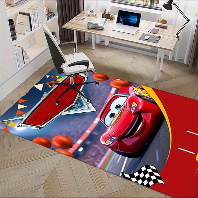 Office Rug Lightning McQueen, Pixar Cars theme 3D Printed Anti-Slip Rug-Machine Washable for Living Room