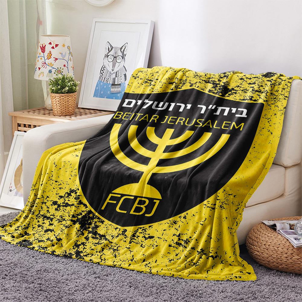Beitar Jerusalem Football Club Flannel Blanket, High quality Comfortable for All Seasons, Home Decor, Warmth and Comfort