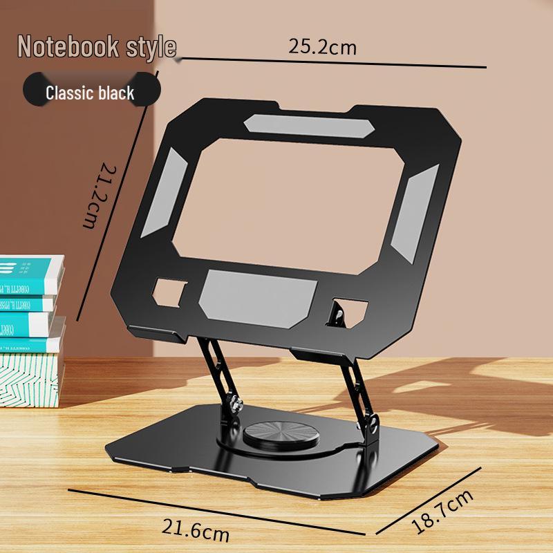 Suport metalic pliabil rotativ la 360° pentru laptopuri, tablete și telefoane