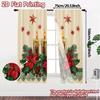 2 Stück, Vorhänge Weihnachtskerzen Poinsettia Sterne (3) Moderner Fenstervorhang Vielseitige Langlebige Polyestervorhänge Festlich für
