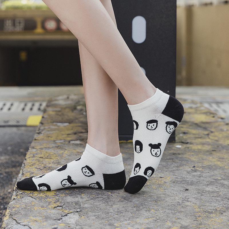 Japanese Cartoon Cotton Socks - Unisex Spring & Autumn Low-Cut Trendy Streetwear