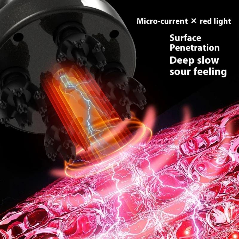 The Whole Body Can Use an Electric Scalp Kneading and Decompression Massager, EMS Micro Current Red Light Maintenance Massager
