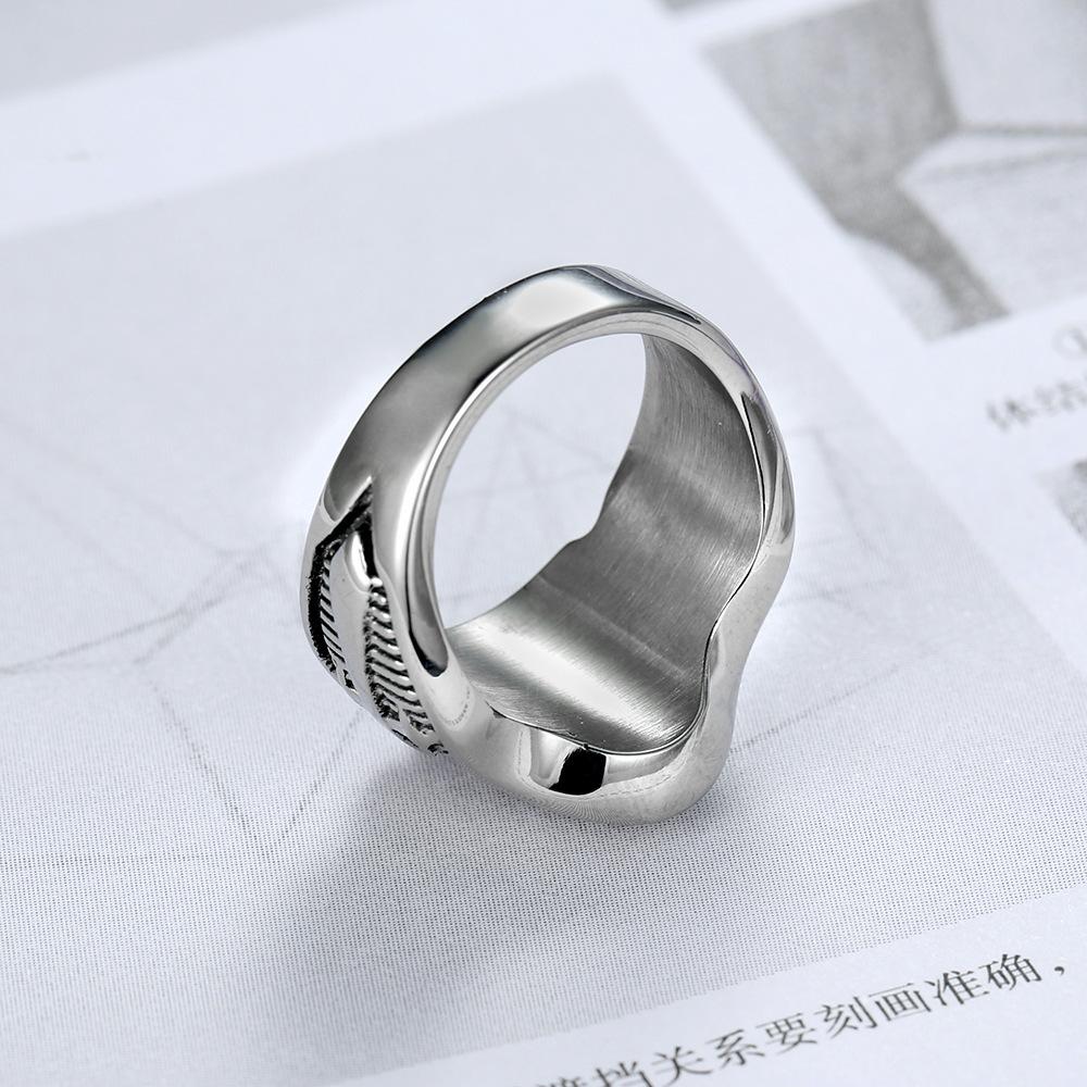 2026 Retro Two-color Indelicate Engraving Style, Personalized Trend, Men's Cross Shield Ring