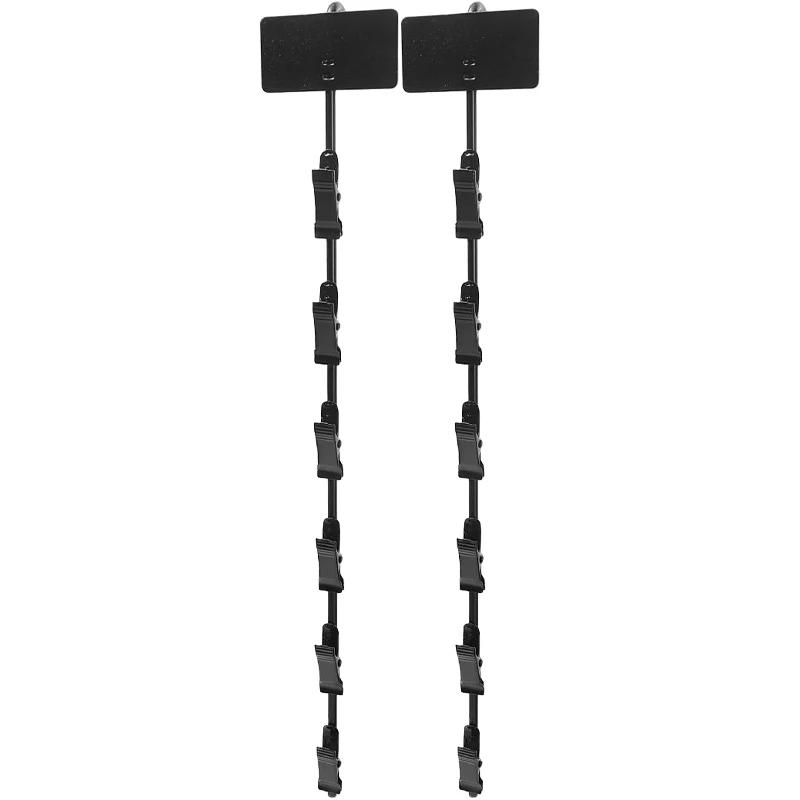 Black Snack Hanging Strips with Clips Display Hanger Clips Display Cabinets Hook Holder Merchandise Strip Snack Sealing Supplies