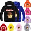 Roblox Cartoon Childrens Print Hoodie Sweater Long Sleeve Fashion Tops Pullover