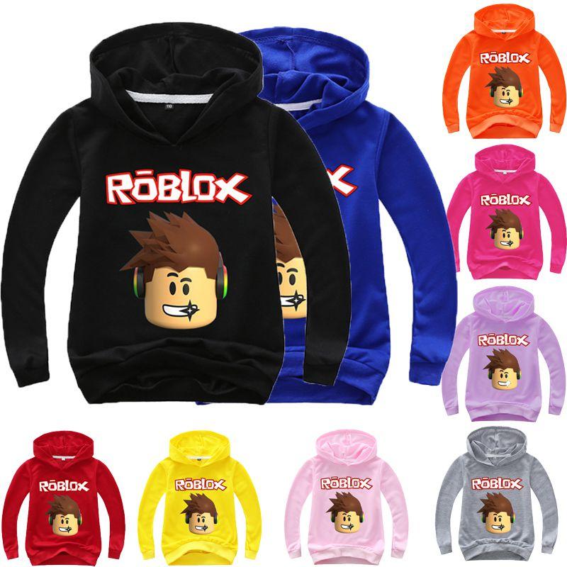 Roblox Cartoon Childrens Print Hoodie Sweater Long Sleeve Fashion Tops Pullover