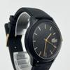 Used LACOSTE Watch Analog Black Gold Black Quartz Rubber 2001212 Men's Women's SU-38-33
