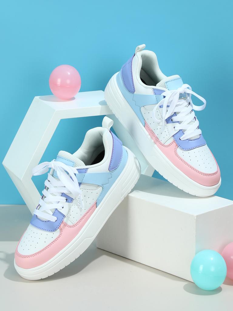 MCTIN Kadın rahat ayakkabılar nefes alabilen platform spor ayakkabı çiftler kaymaz deri kaykay ayakkabı