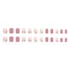 Flower Retro Pink Press On Nails Short Sweet Soft False Girls