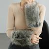 Warm Plush Arm Sleeves Keep Warm Arm Warmers Soft Fingerless Gloves  Winter