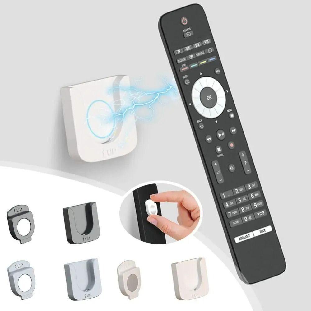 1pcs NEW Punch-free Remote Control Holder Wall Mount Anti-Lost ABS Storage Hook Control Organizer Home Office Accessories 2026