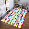 Abstract Colorful Striped Watercolor Carpet for Living Room Decor Suitable for use as an anti-slip for living room bedroom sofas