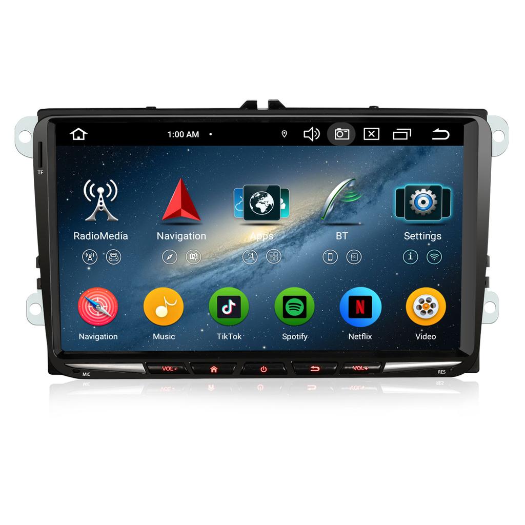 EU STOCK ErisinES5591V Android 16 Car Stereo GPS Navi CarPlay DSP Auto Radio for VW Sharan Golf Seat Altea Skoda Fabia Dashboard