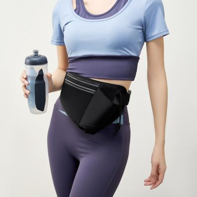 Hydration Waist Bag Waterproof Waist Pack with Water Bottle Holder Reflective Strips Adjustable Belt Fanny Pack for Running Hiking Cycling