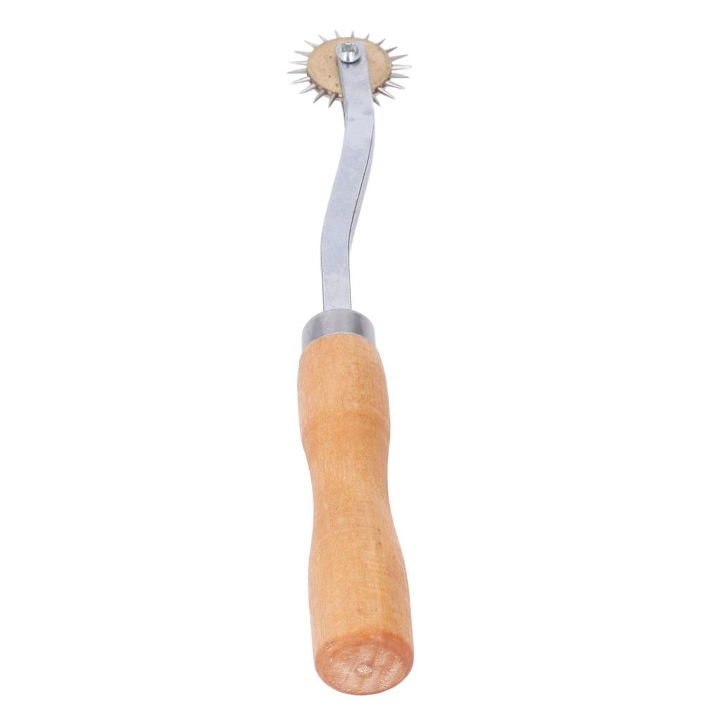 Tracing Wheel Wooden Handle Stainless Steel Incisive Needle Teeth Stamped Metal Pins Pounce Wheel