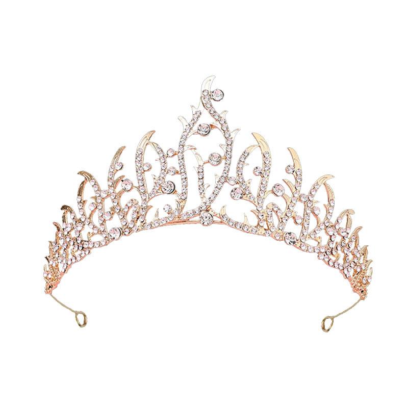 Bride Crown Wedding Dress Accessories Fugitive Princess Birthday Crown Dress Hair Accessories Beauty Pageant Performance Hair Crown