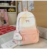 Schoolbag New Female Cute Schoolbag Versatile Small Fresh Star Bow Junior High School College Student Backpack Class Backpack