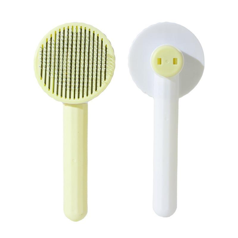 

1pc Stainless Steel Pet Comb for Removing Floating Hair, Cat Cleaning Comb, Pet-specific Massage Brush Products Pig s nose - yellow