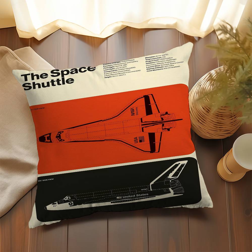 Minimalist Iconic Aviation Supersonic Cushion Cover Car Throw Pillow Case For Sofa Car Christmas Gift 40X40Cm 45X45Cm