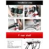 Rear Bike Rack Aluminum Alloy Adjustable Cargo Carrier for 26-29 Inch Mountain Road Bike Cycling Luggage Carrier with Reflector