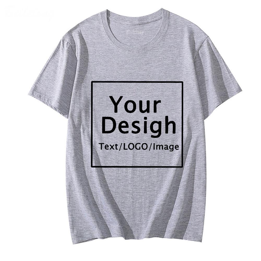 Customer Design T Shirts DIY02 Logo Image Print T-shirt 100% Cotton Short Sleeve Men Women Casual Clothing Vintage Tshirt
