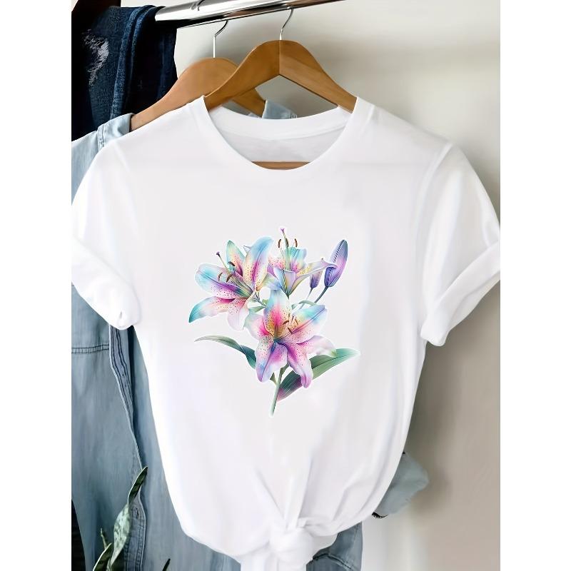 

European Size Women S Stretchy And Comfortable Casual T-Shirt 4XL