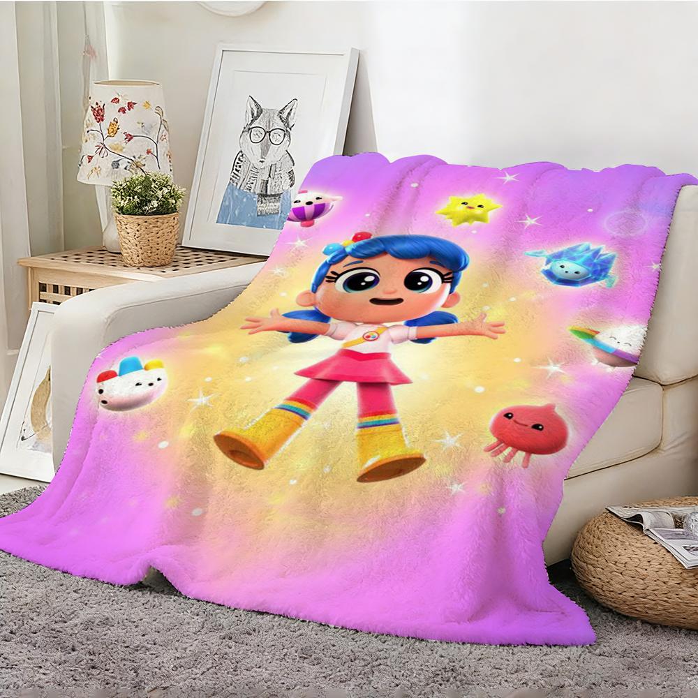 True Rainbow Kingdom Throw Lightweight 240G Flannel Blanket Soft Skin-Friendly For Summer Cooling