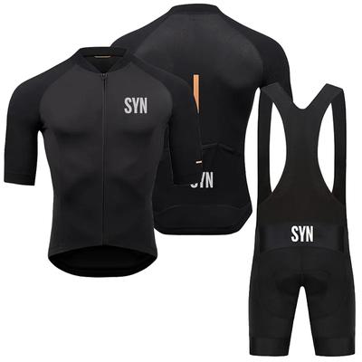 Pánský cyklistický dres černý cyklistické závodní topy s krátkým rukávem cyklistické oblečení košile Maillot letní oblečení na kolo