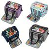 Large Capacity Yarn Knitted Tote Bag Multi-Pocket Crochet Accessory Organizer with Nylon Shoulder Straps for Home Travel