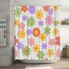 Floral Shower Curtain Decor Vibrant Flower Pattern for Bathroom Decoration Multicolor 270x180cm Waterproof Printed Fabric Curtai