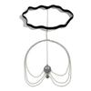 Womens Layered Metal Tassels Leg Chain Lace Thigh Belt Adjusted Elastic Thigh Chain Party Beach Holiday Body Jewelry