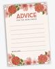 Inkdotpot Set of 50 Advice for The Newlyweds, Floral Advice Cards for Bride & Groom, Perfect Addition to Your Wedding Reception Decorations 5x7 inches
