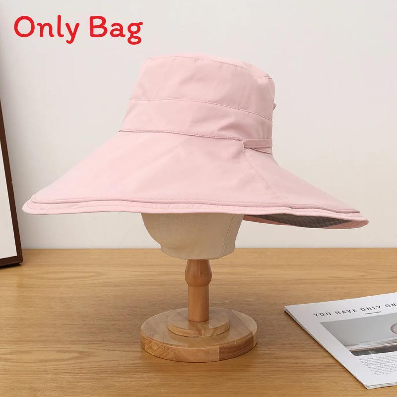Uv Protection Bucket Hat For Women With Large Brim Sun Shield Summer Beach Outdoor Accessory