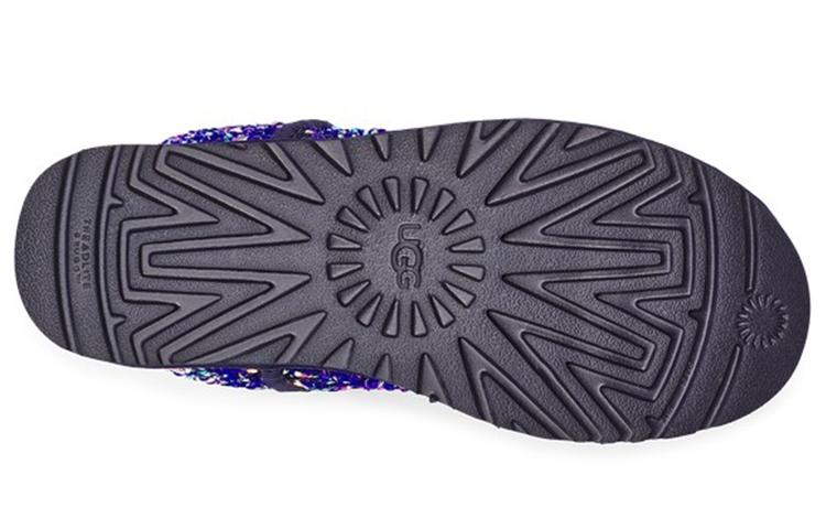 UGG Classic Short Stellar Sequin Snow Boots Black/Blue/Purple Women's 1112514-MDL