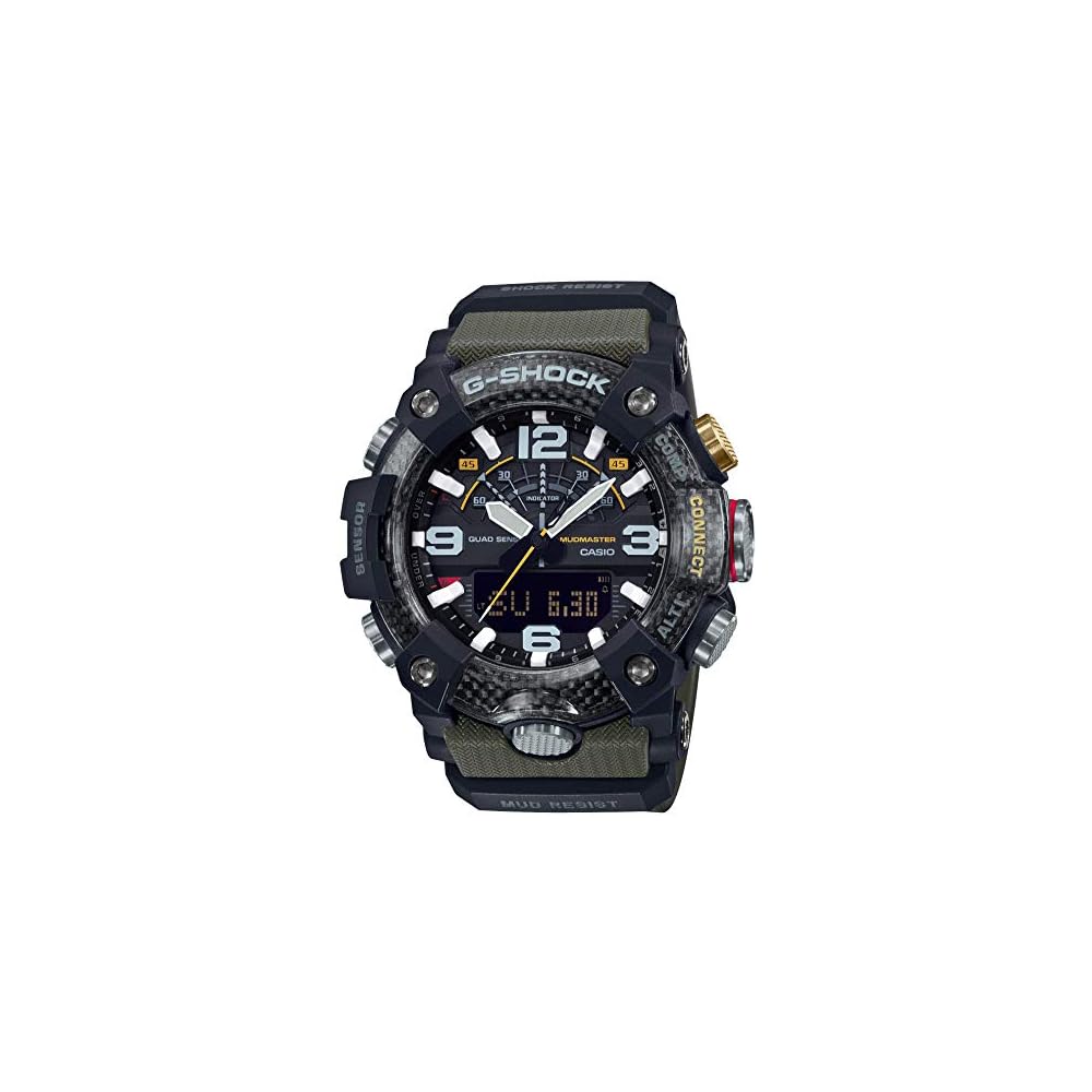 

Casio G-Shock GG-B100-1A3JF Men s Bluetooth Watch Green Carbon Core Guard Structure