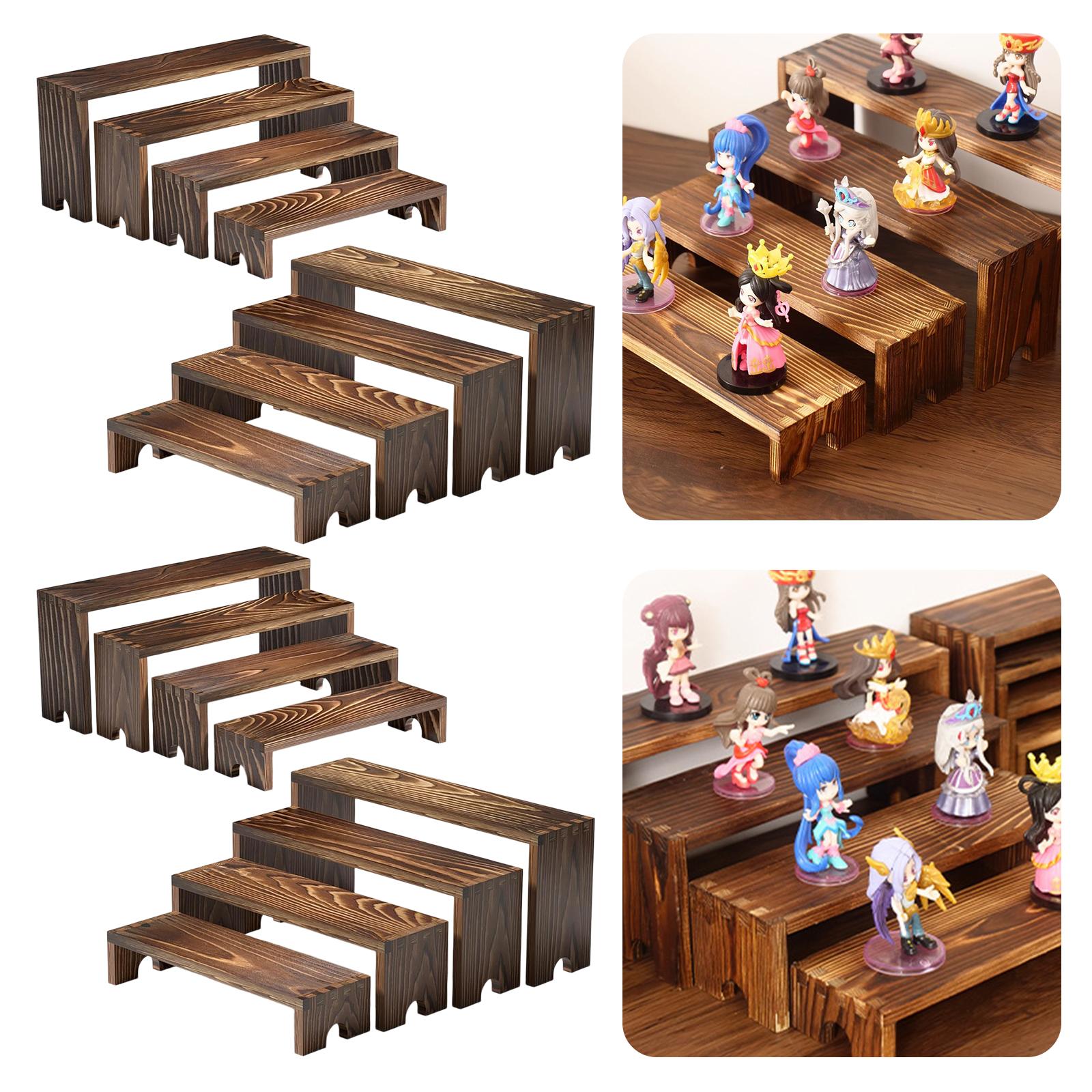 

8Pcs Stackable Cupcake Stand Ladder-Style Large Wooden Display Rack Wear Resist Wood Storage Rack for Bedroom Living Room China Mainland