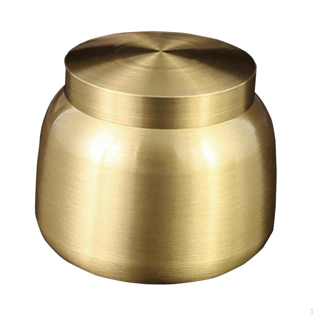 Brass Storage Jar for Tea And Coffee Beans Airtight Canister