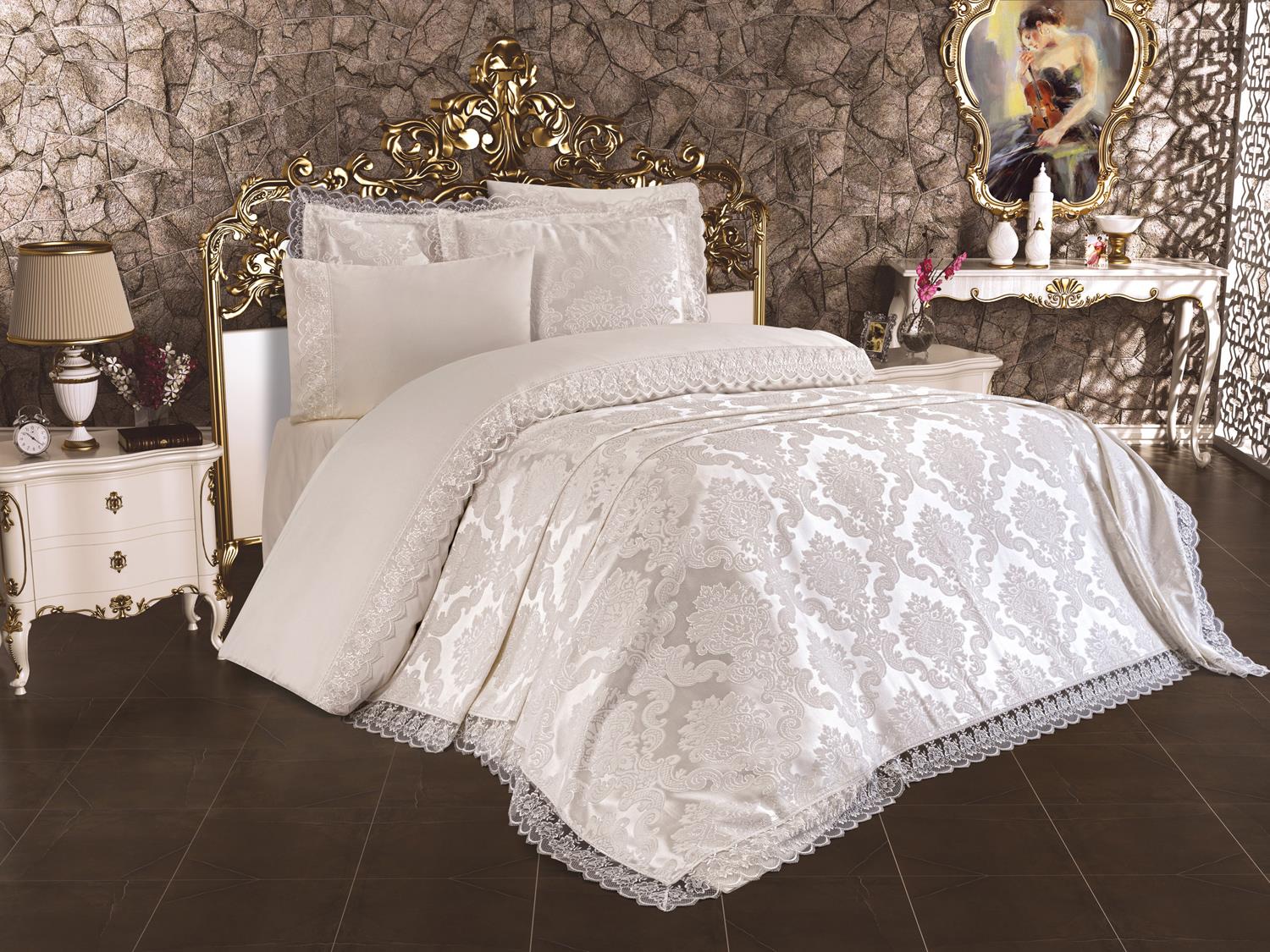 

Свадебный набор из 7 предметов French Lace Lalezar Cream