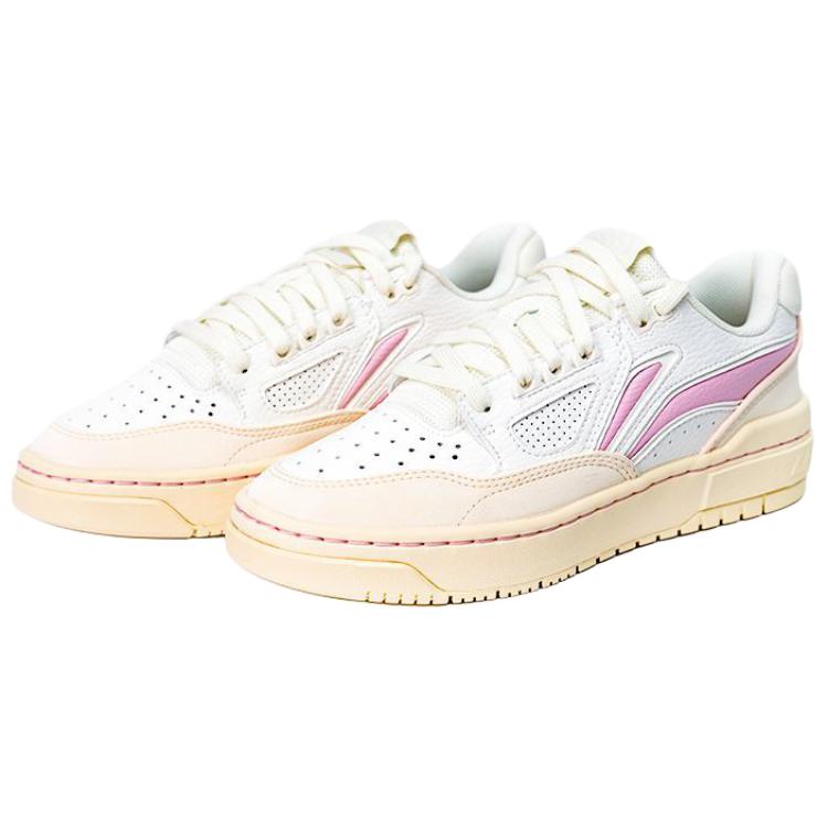 Li Ning Rising Stars Buty do skateboardingu Unisex Niskie kołnierze Kość słoniowa/Błękitny Różowy ABCV021-5