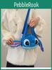 Stitch Cartoon Plüsch Umhängetasche mit Reißverschluss für den täglichen Gebrauch