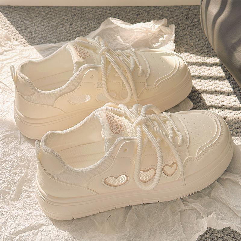 

Original summer women s shoes breathable little white shoes mesh mesh shoes 2 with skirts versatile platform sports board shoes 40