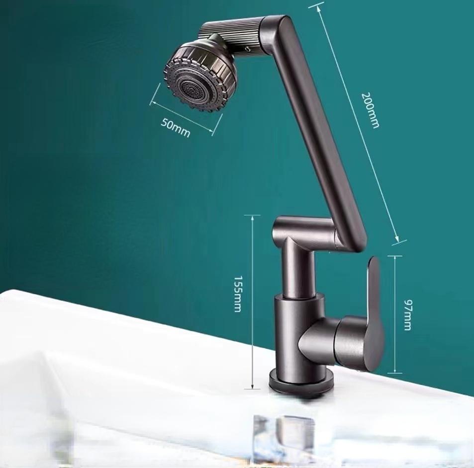 1080 ° Rotating Kitchen Faucet Hot And Cold Water Sink Faucet Splash-Proof Bathroom Faucet Mixer Aerator Washbasin Water Tap NEW