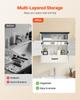 Bathroom Wall Cabinet, 2 Doors & Adjustable Shelf, Over the Toilet Storage Medicine Cabinet Wall Mounted, Hanging Organizer with Drawer & Open