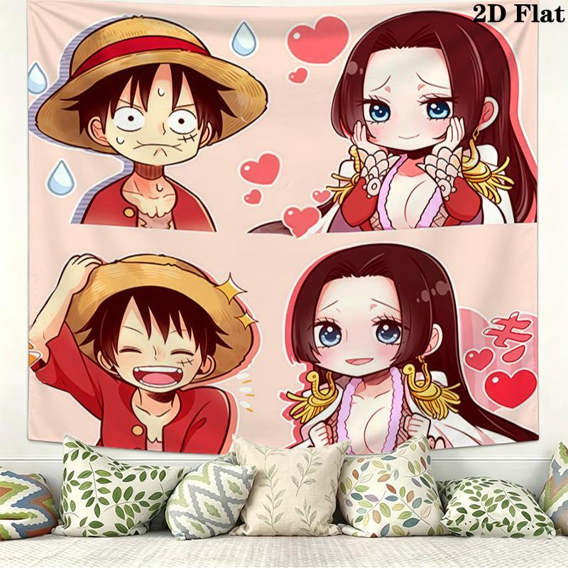 One Piece Boa Hancock Wall Tapestry Aesthetic Wall Hanging Printed Fabric Blanket Decorative Tapestries For Bedroom Living Room Home Decor