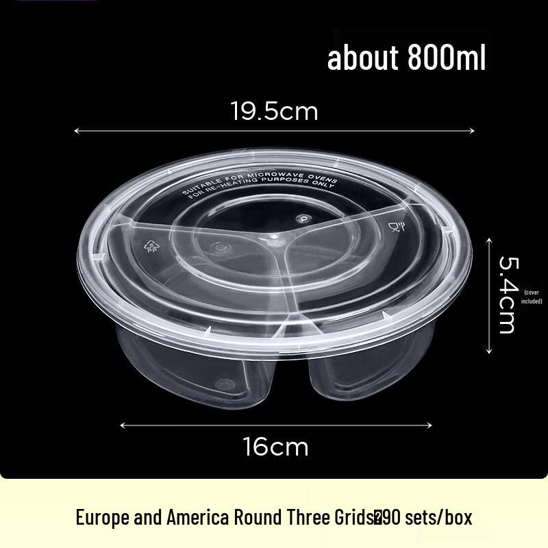 Morona Disposable Three-Compartment Meal Box