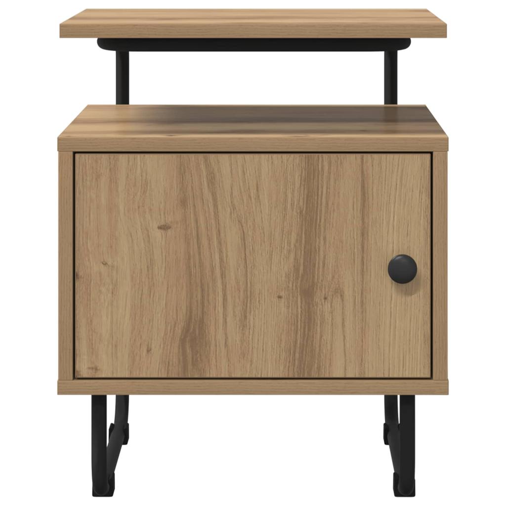 Nightstand 2 Pcs. Artisan Oak Engineered Wood