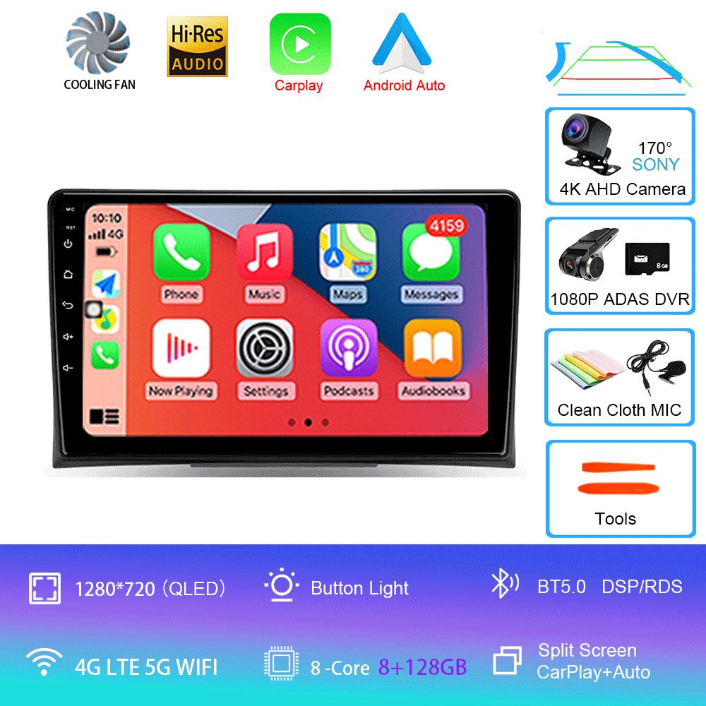 Autoradio Android 14 Carplay Auto Für Volkswagen Multivan T5 2003 - 2015 Multimedia Video Player GPS Navigation Stereo Head Unit