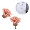 1PC Single Hole Handle Cartoon Cabinet Handles Modern Cupboard Pulls Minimalist Flower Rose Drawer Knobs Fashion