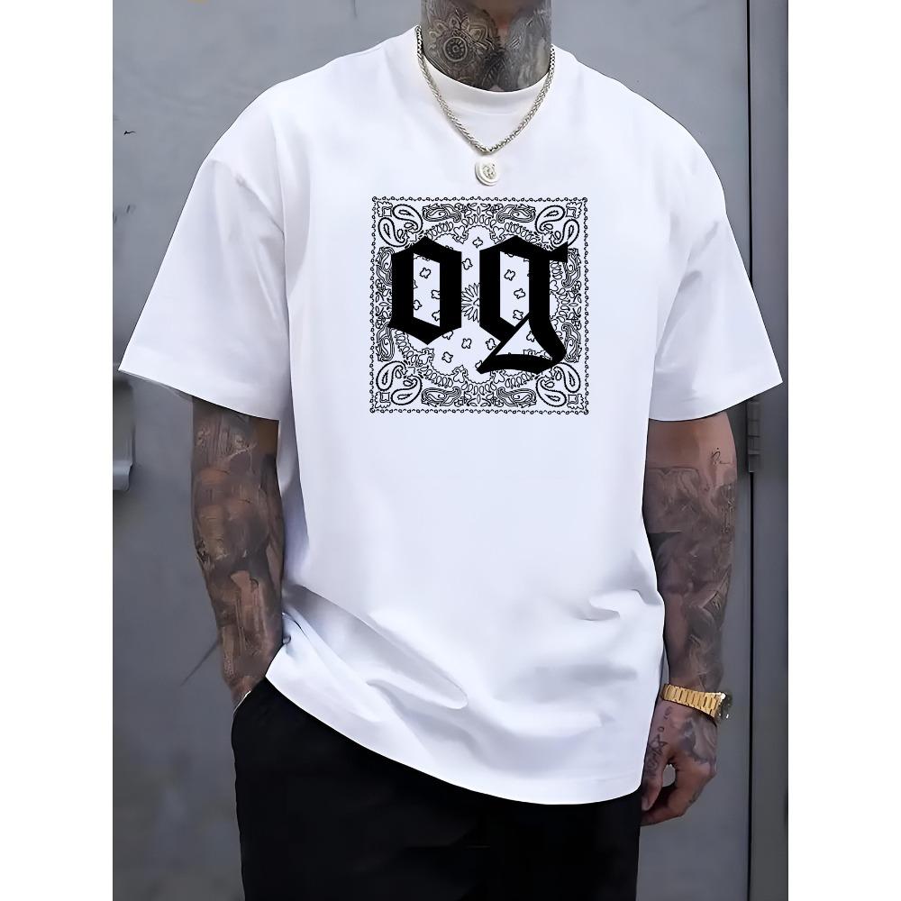 Evropské velikosti Letní Nové Ležérní Univerzální Streetwear OG Potisk Písmen Kulatý Výstřih Tričko