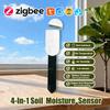 Zigbee Smart Soil Moisture Sensor,illuminance Temperature Humidity Detector Moisture Tester For Tuya Home Assistant Zigbee2MQTT
